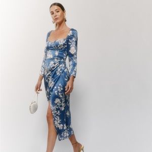 Reformation Gloriana Silk Dress